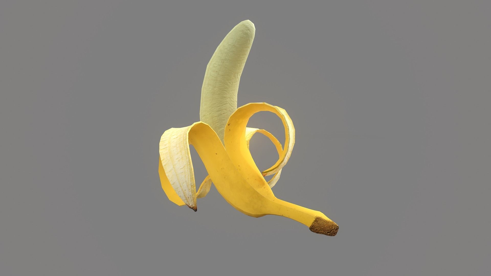 Banana Animated Low Poly Low-poly 3D model_13