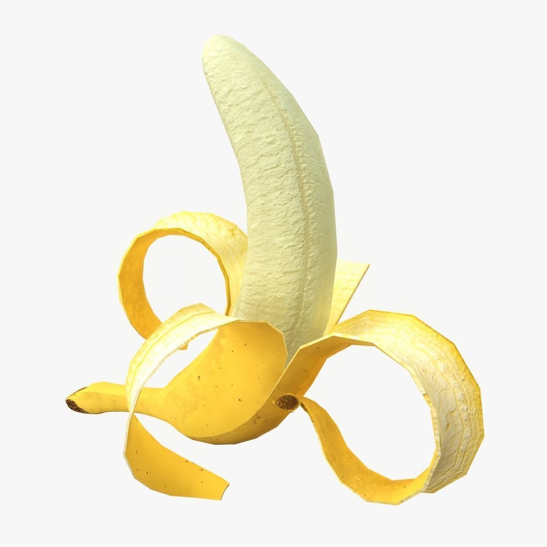 Banana Animated Low Poly Low-poly 3D model_2