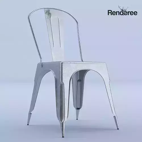 Raw Metal Side Chair