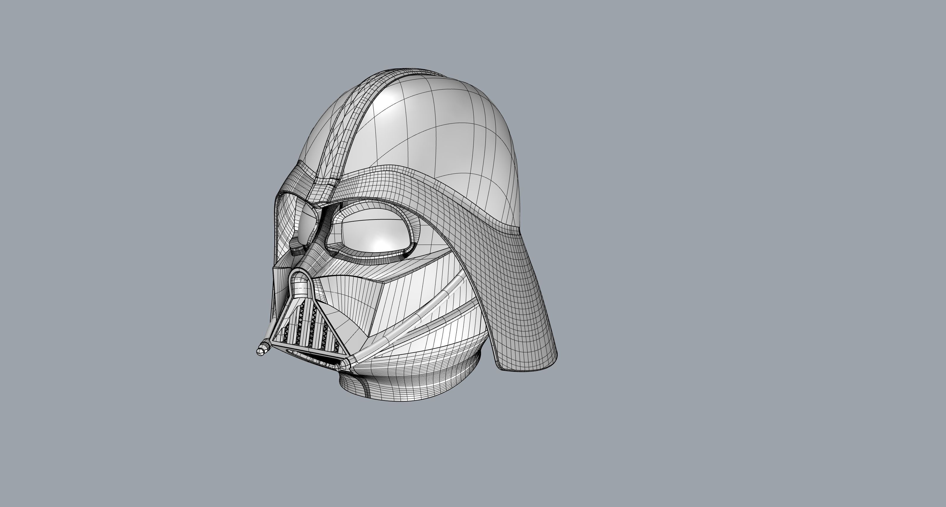 Nurbs Darth Vader Helmet for 3D Print 3D print model_7