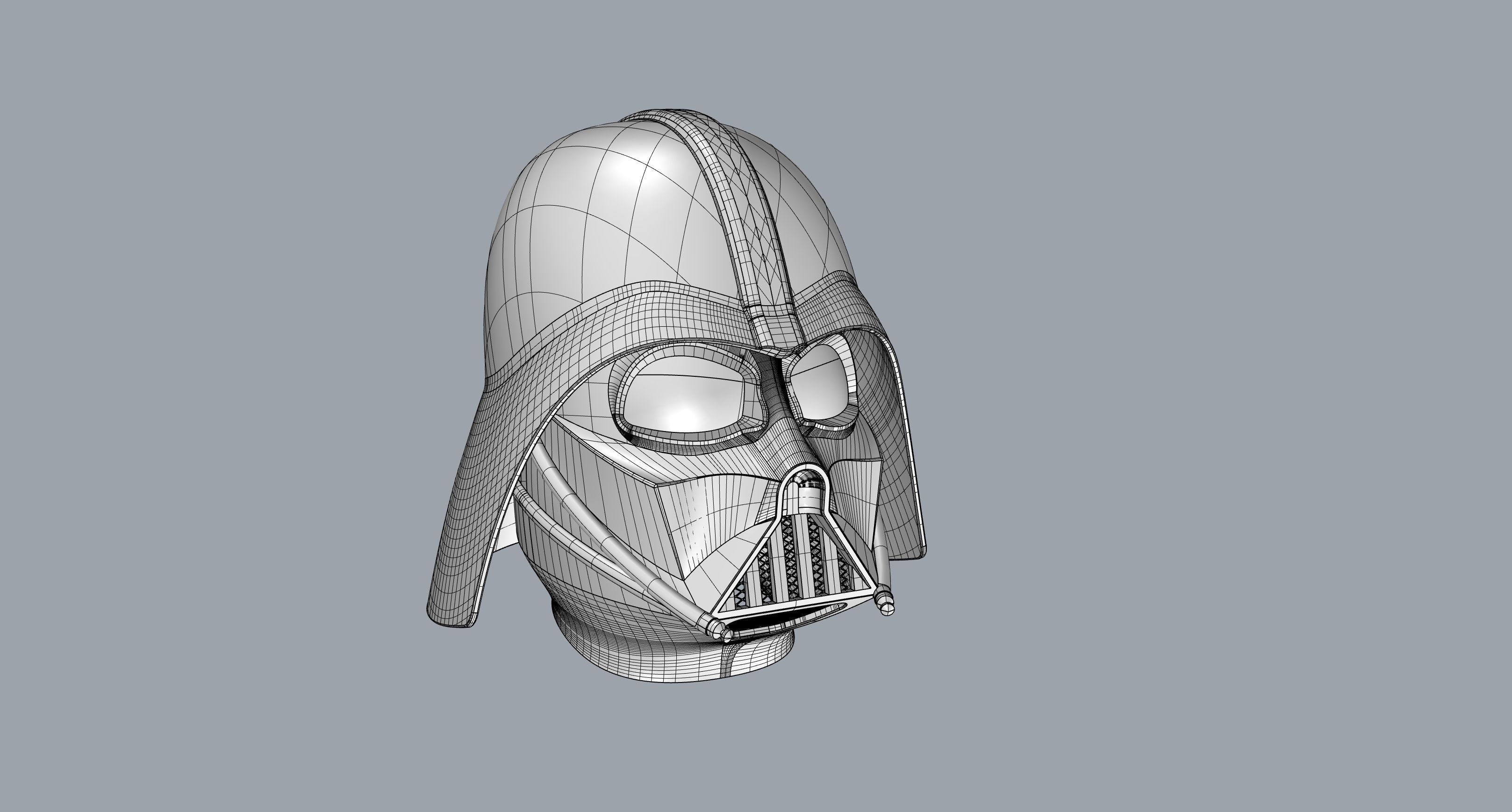 Nurbs Darth Vader Helmet for 3D Print 3D print model_6