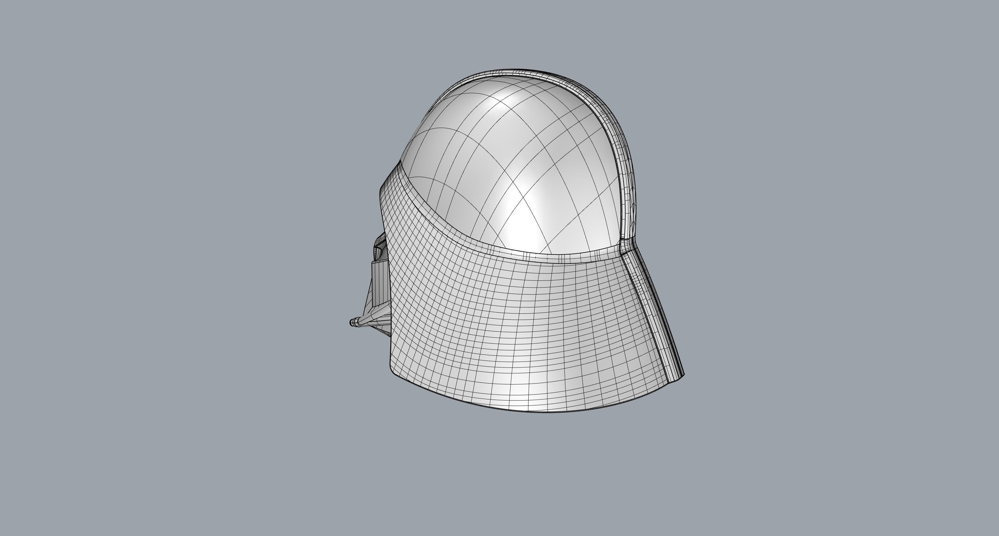 Nurbs Darth Vader Helmet for 3D Print 3D print model_8