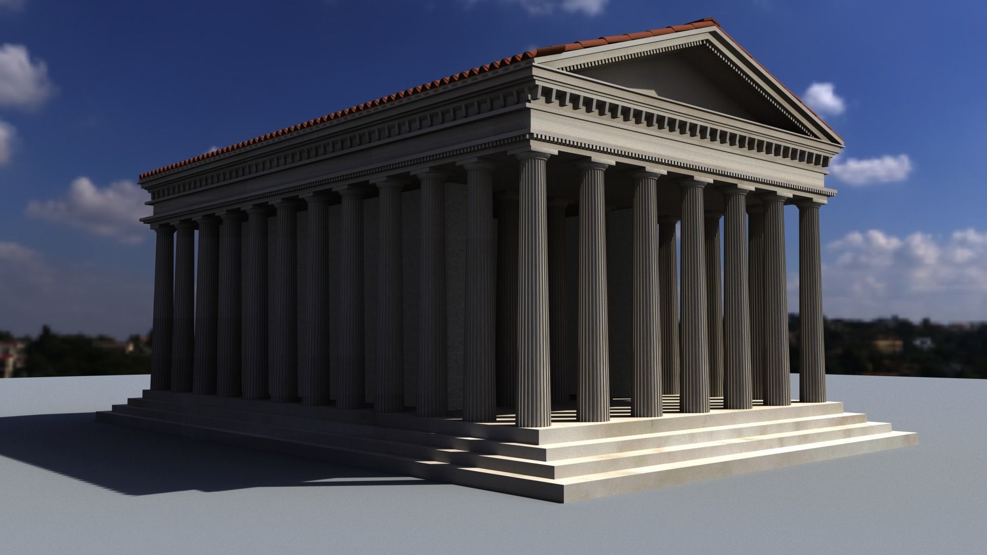 Ancient Temple 3D model_1