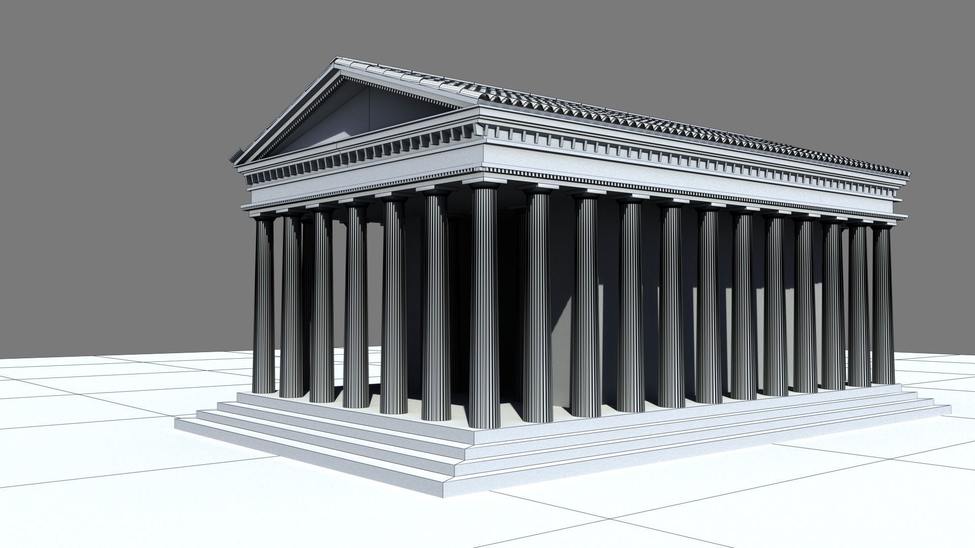 Ancient Temple 3D model_5