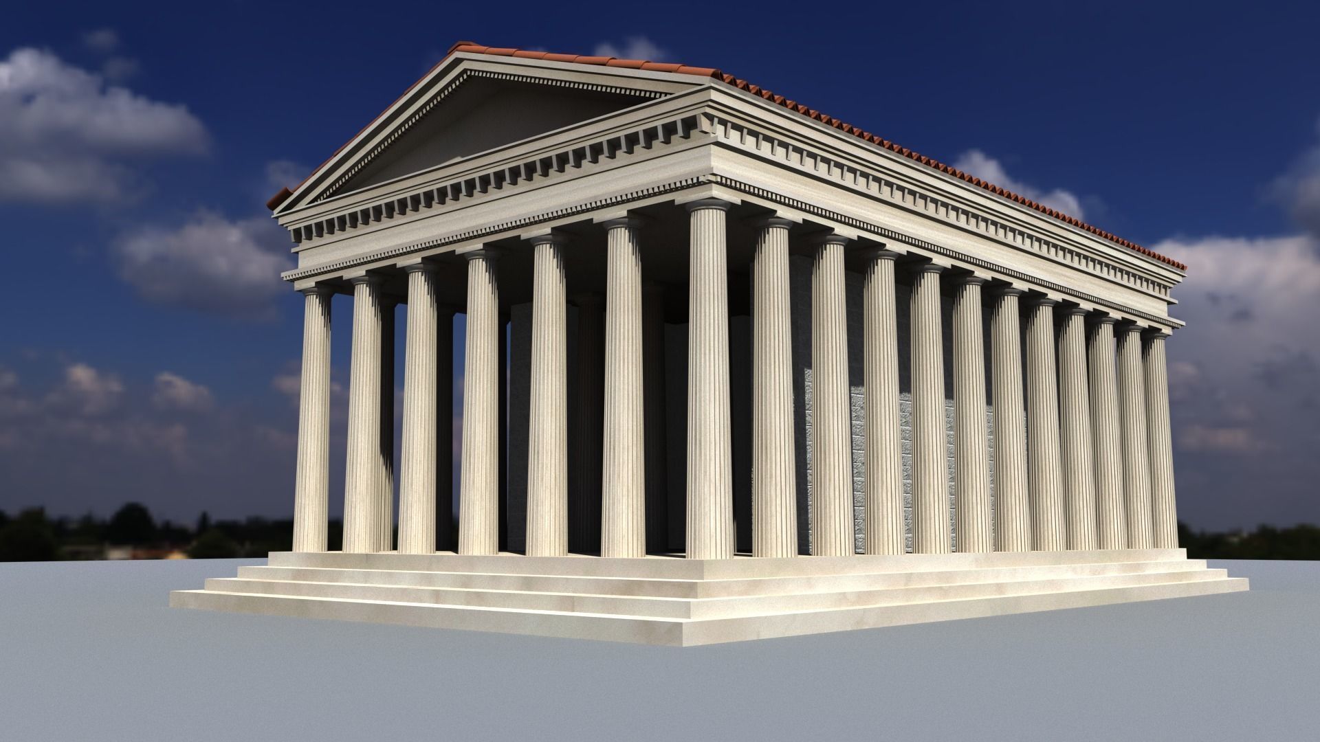 Ancient Temple 3D model_2