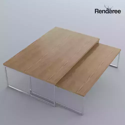 Double Coffee Table Wood