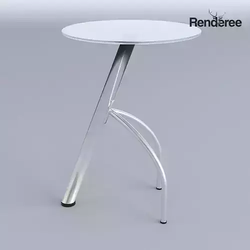 Round Glass Small Table 3D model