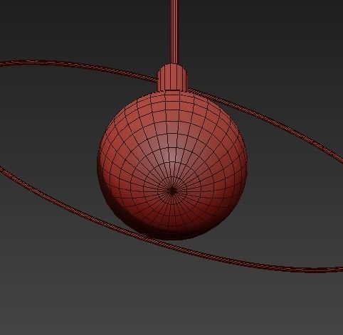 Halo pendant chandelier 3D model_6
