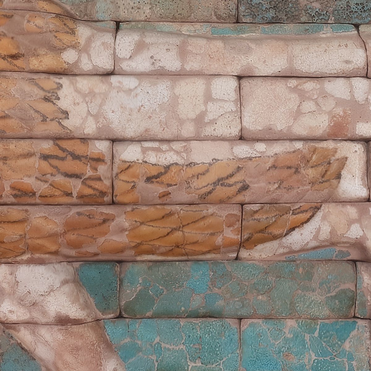 ASSYRIAN - CERAMIC PASSING LION 3D model_4