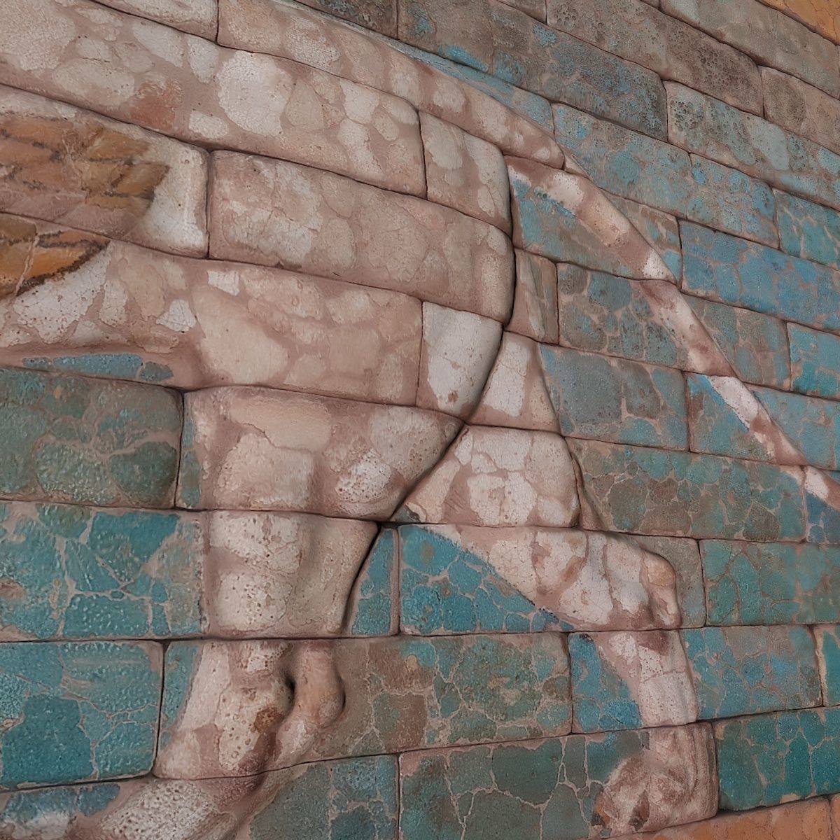 ASSYRIAN - CERAMIC PASSING LION 3D model_16