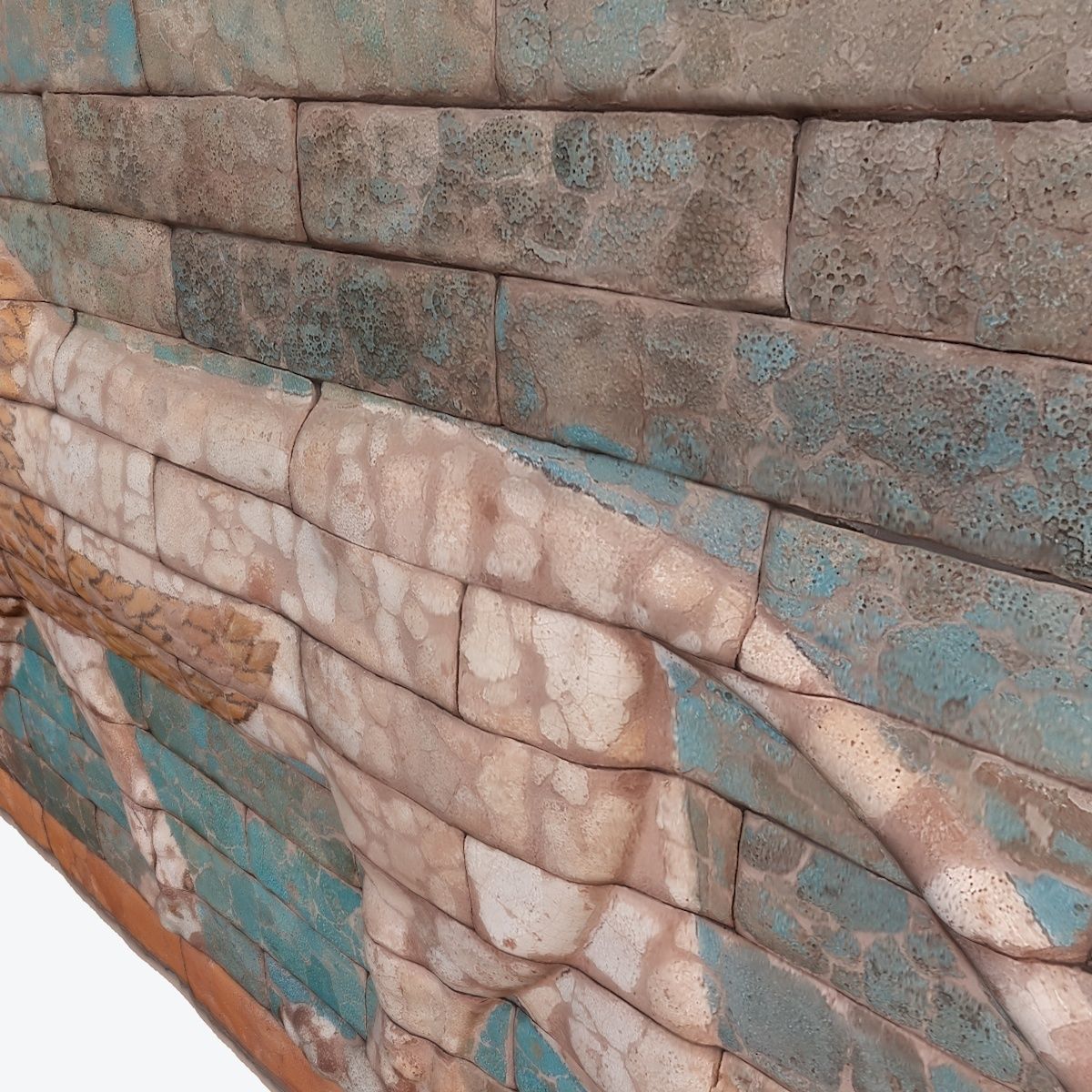 ASSYRIAN - CERAMIC PASSING LION 3D model_18