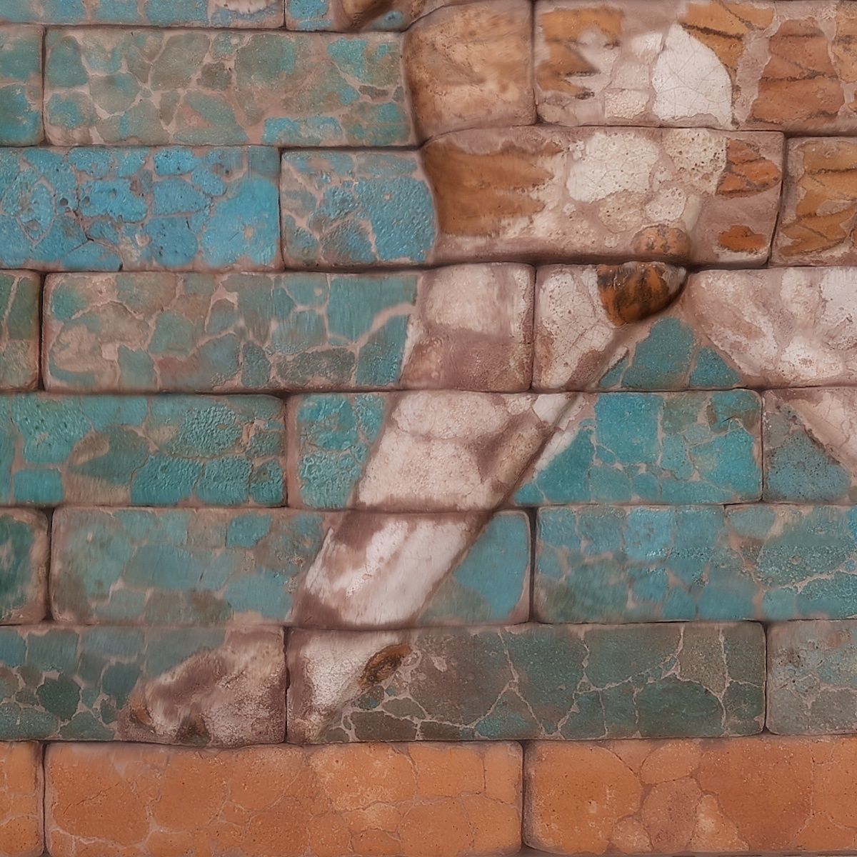 ASSYRIAN - CERAMIC PASSING LION 3D model_10