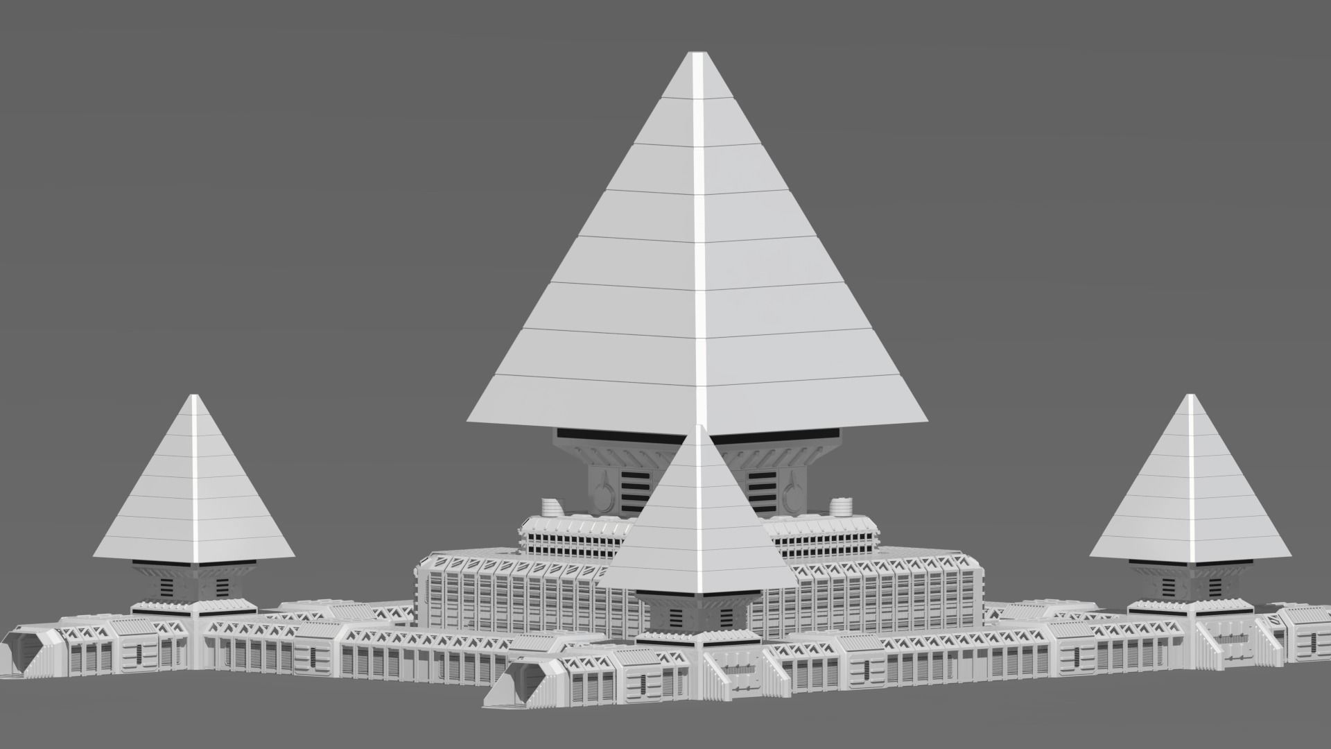 sci fi base  3D model_3