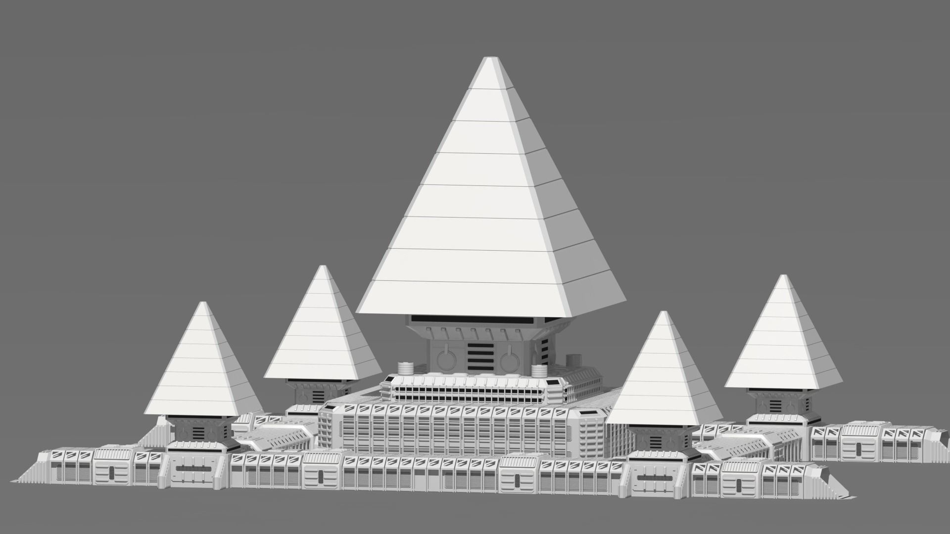 sci fi base  3D model_1