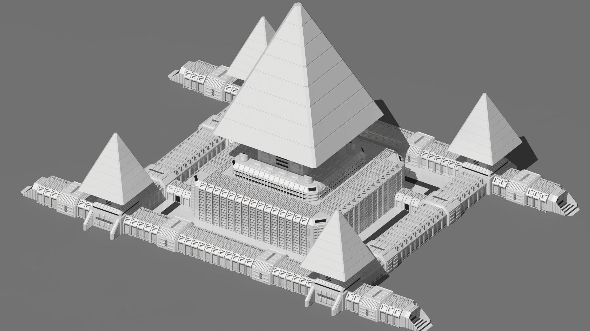 sci fi base  3D model_2