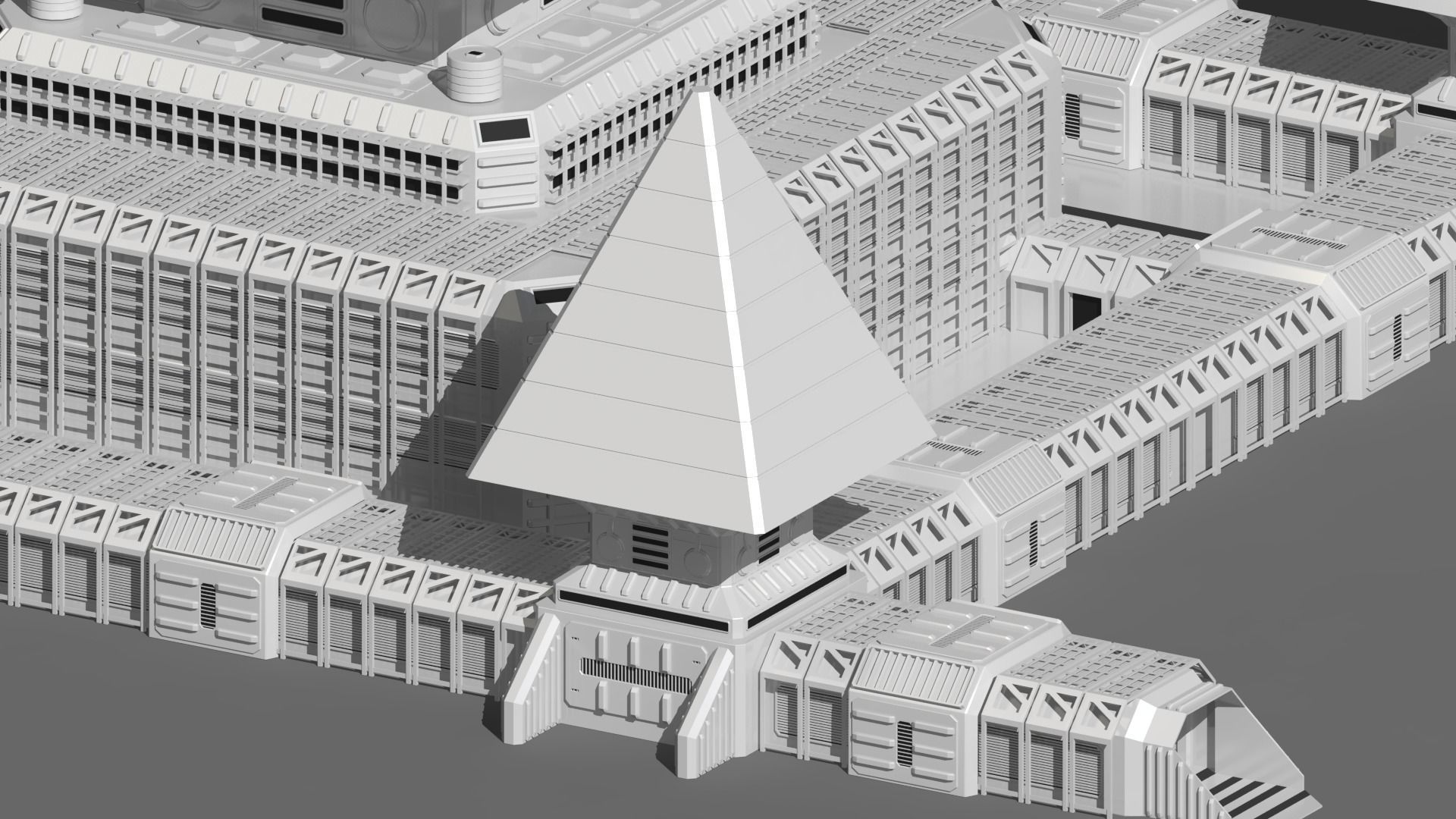 sci fi base  3D model_11