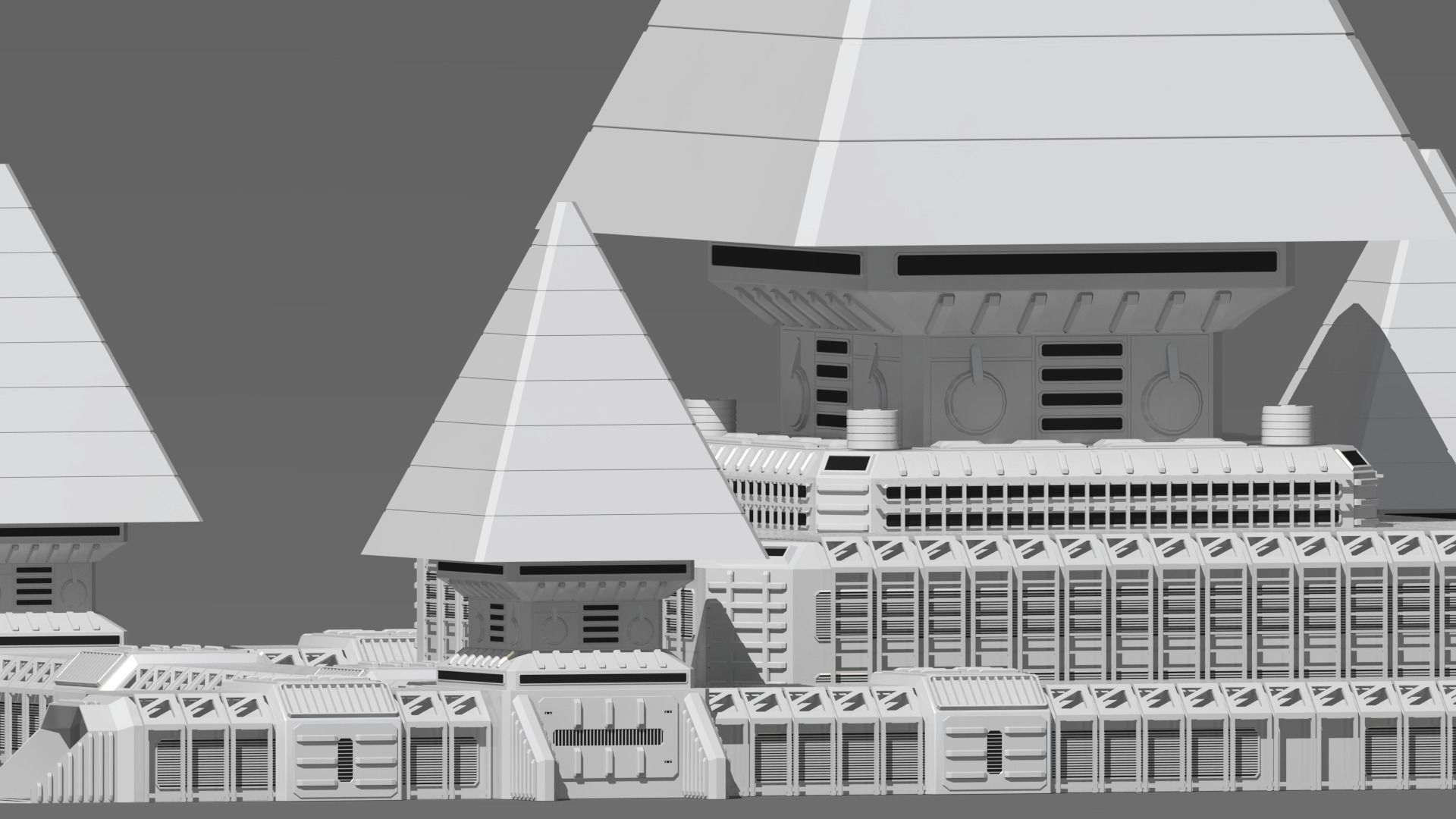 sci fi base  3D model_4