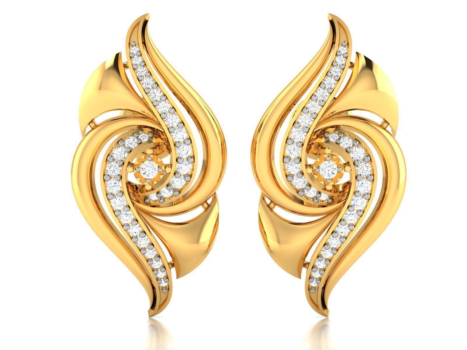 36 Light Weight Pendant Earrings set 3dm render details 3D print model_9