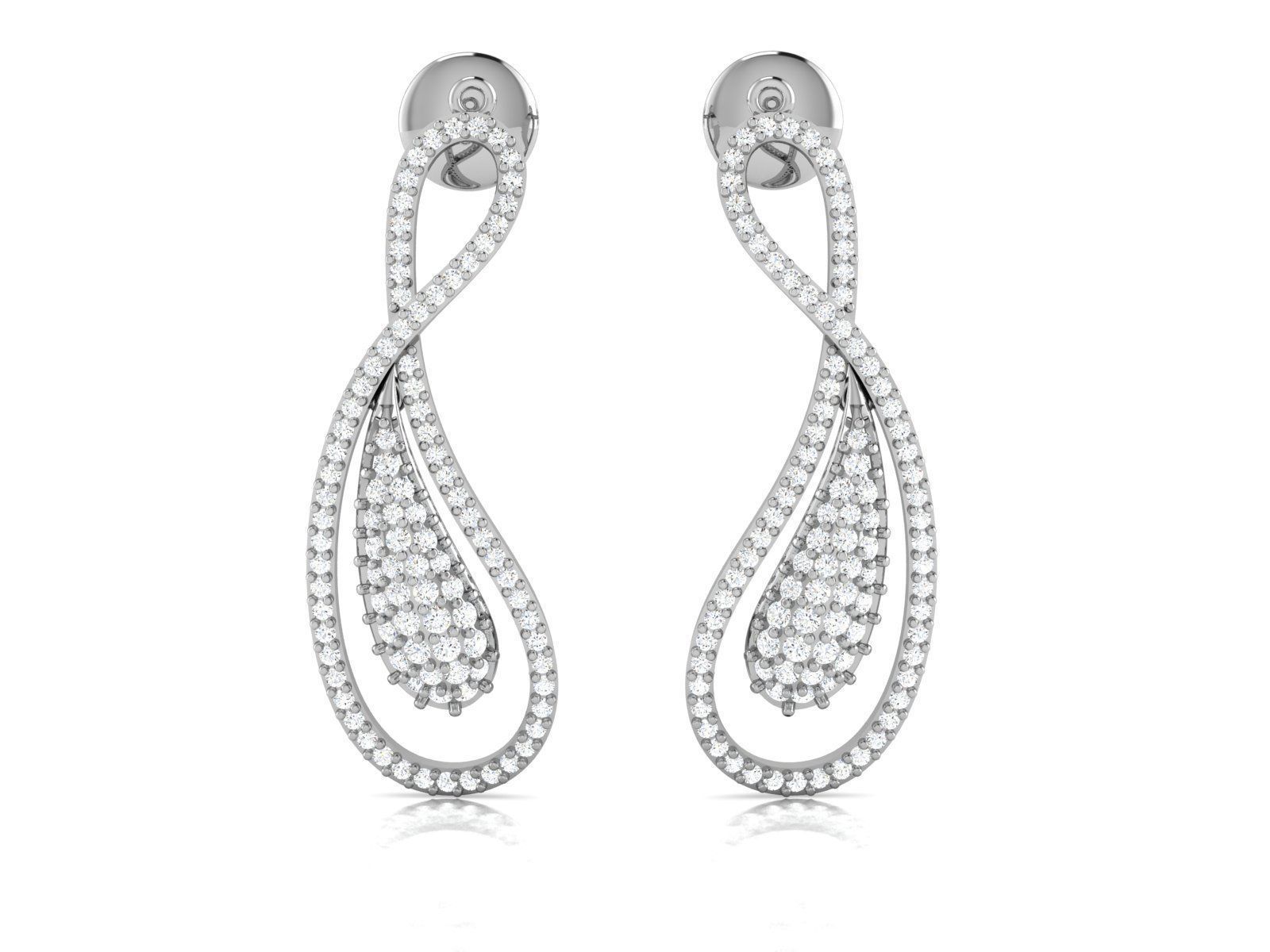 36 Light Weight Pendant Earrings set 3dm render details 3D print model_33