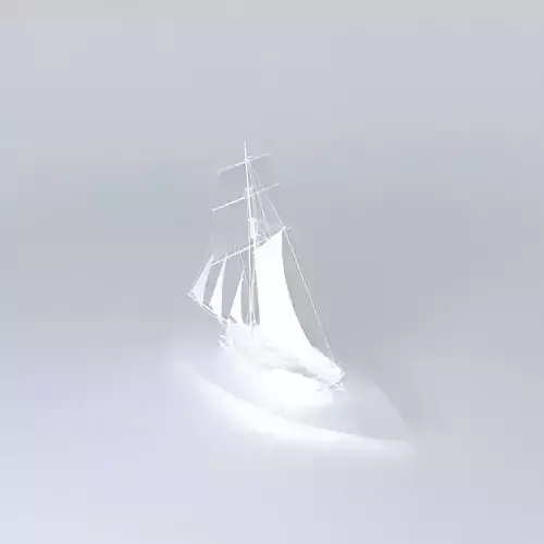 Low Poly Sloop sailing ship