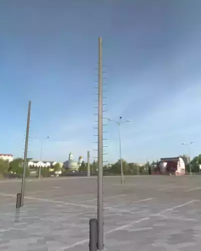 Wood Pole With Ladder - Object 003