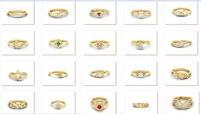 20 Bulk  Ring 3dm render details bulk collection 