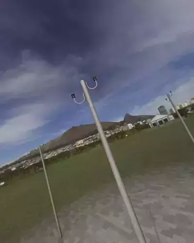 Wood Electricity Pylon With Ladder - Object 005