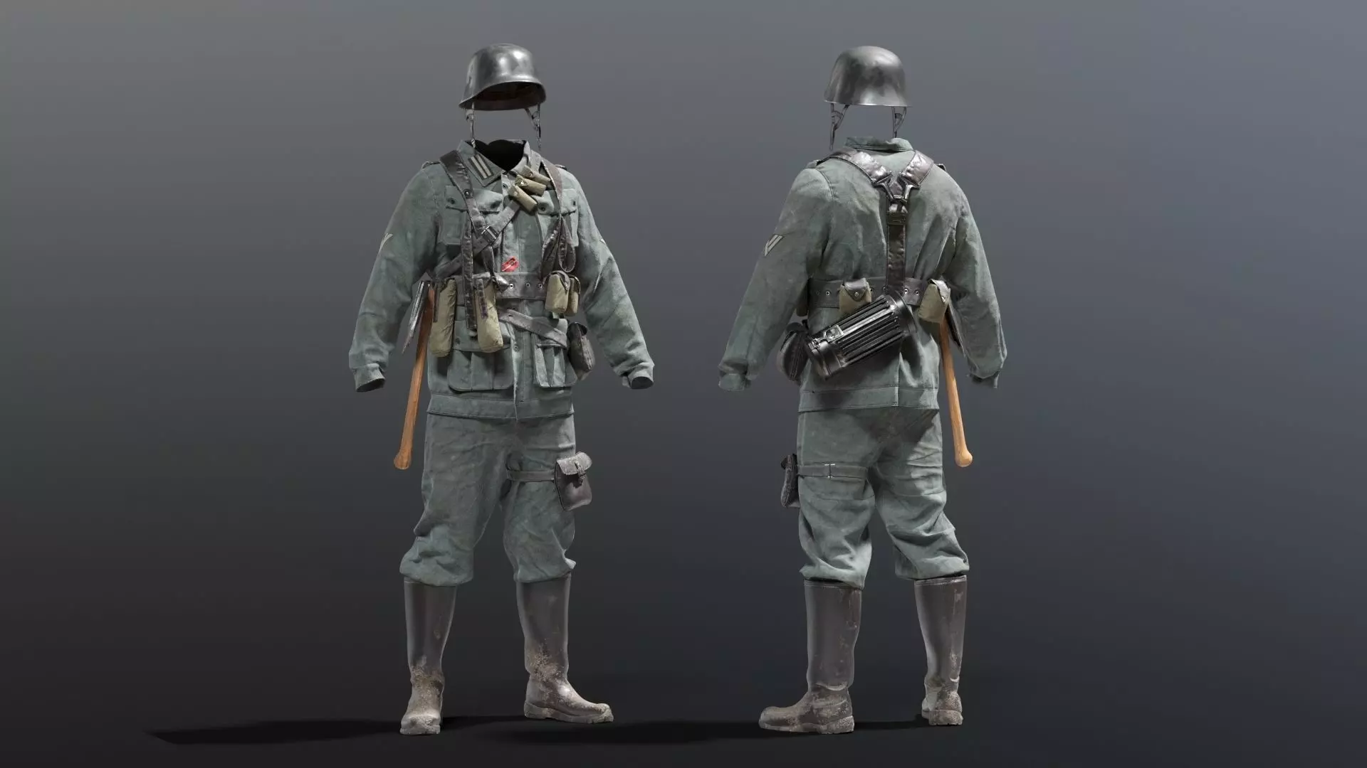 SOLDIER WWII Germany 3D model_0