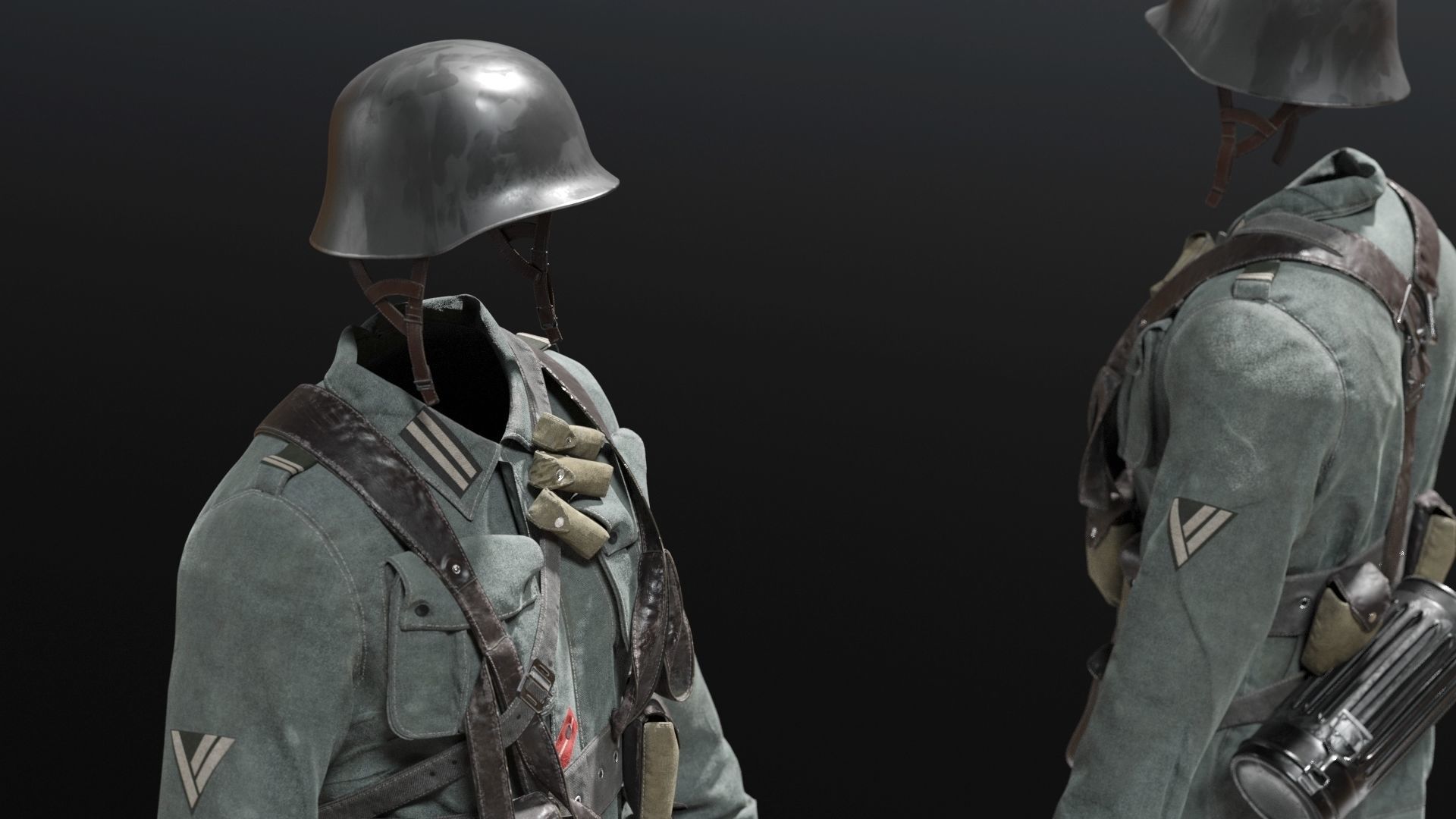 SOLDIER WWII Germany 3D model_3