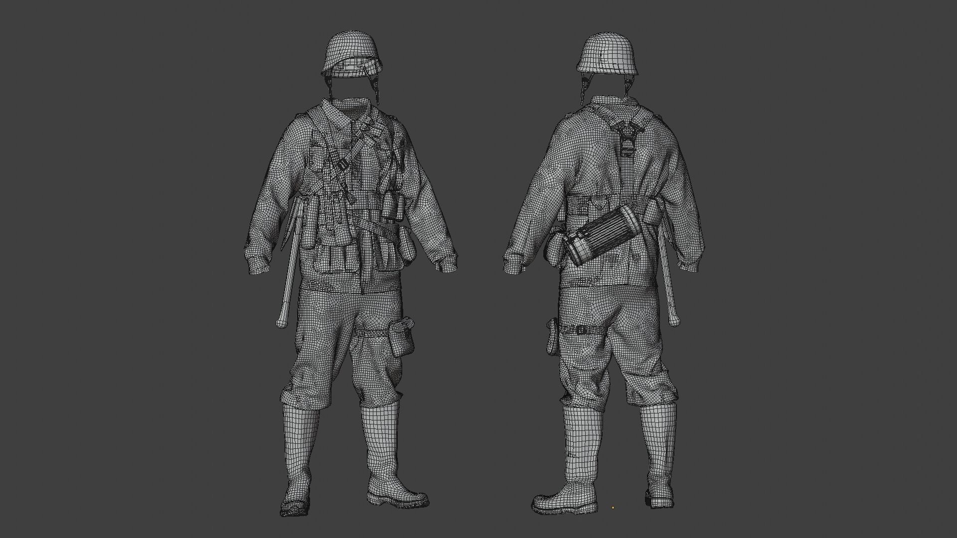 SOLDIER WWII Germany 3D model_25