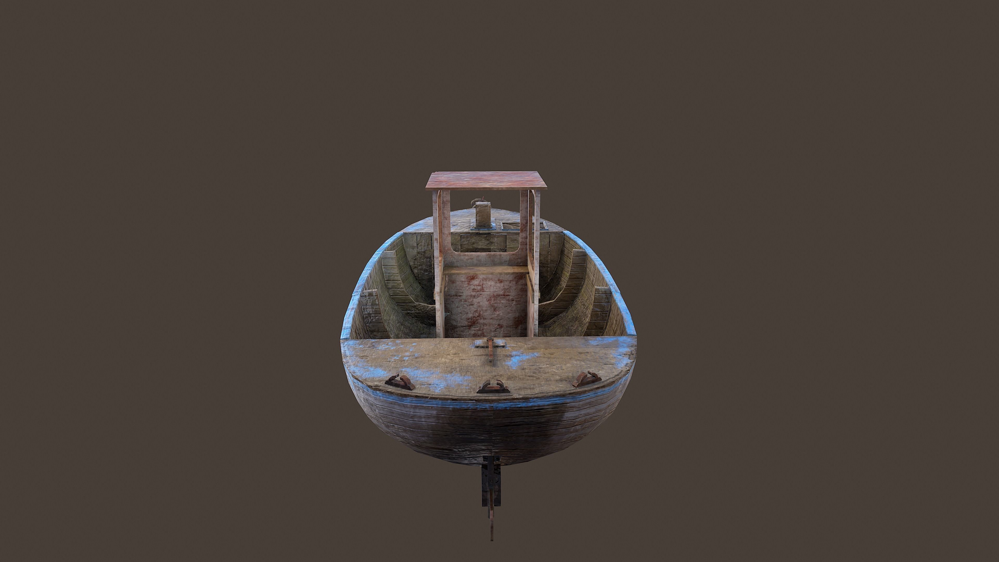 Fishing Boat Low-poly 3D model_7