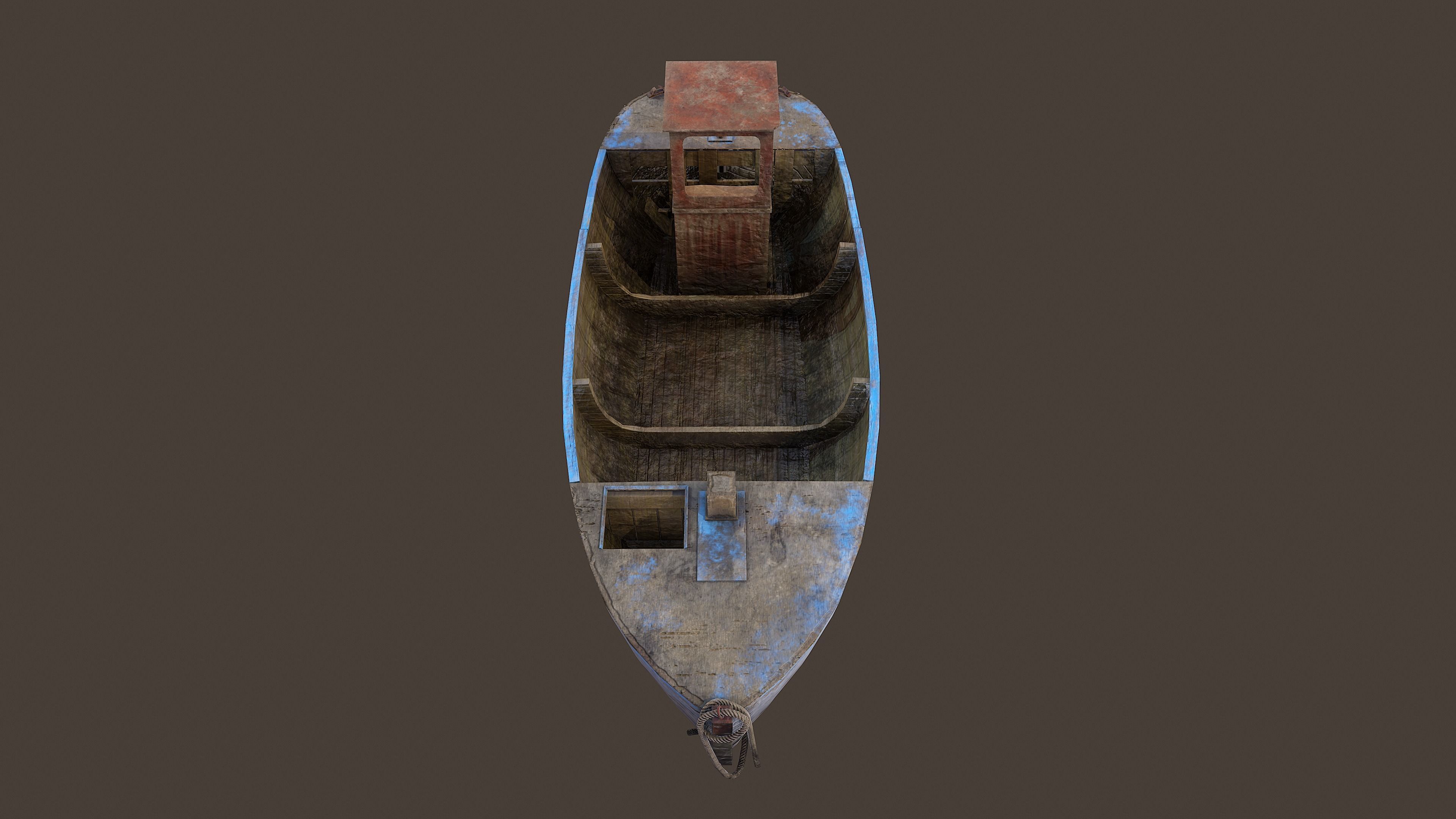 Fishing Boat Low-poly 3D model_6