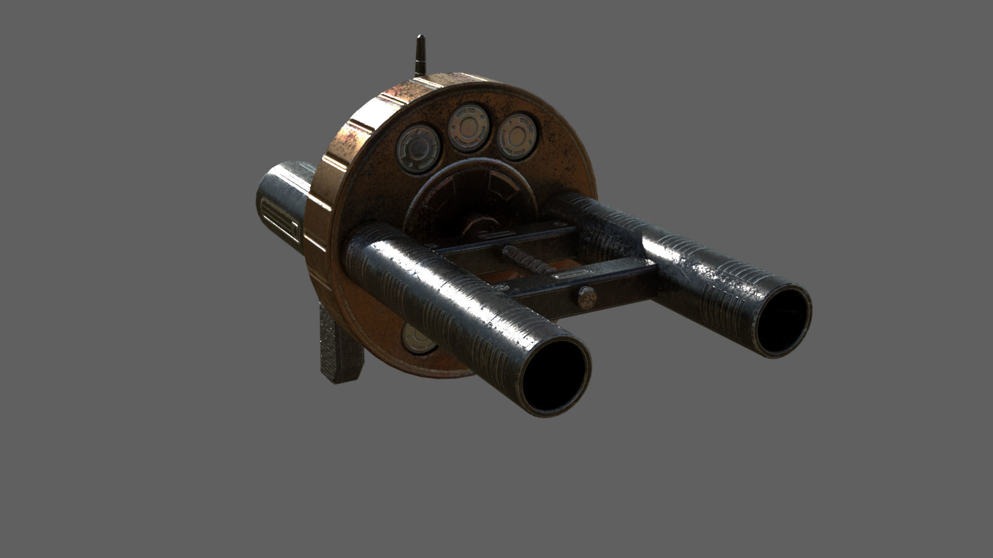 Gun Lowpoly PBR sci-fi weapon Low-poly 3D model_10