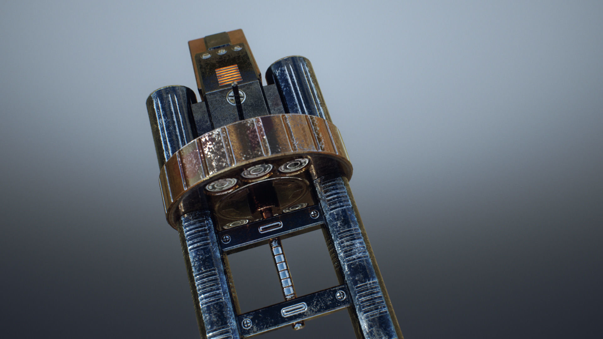 Gun Lowpoly PBR sci-fi weapon Low-poly 3D model_7