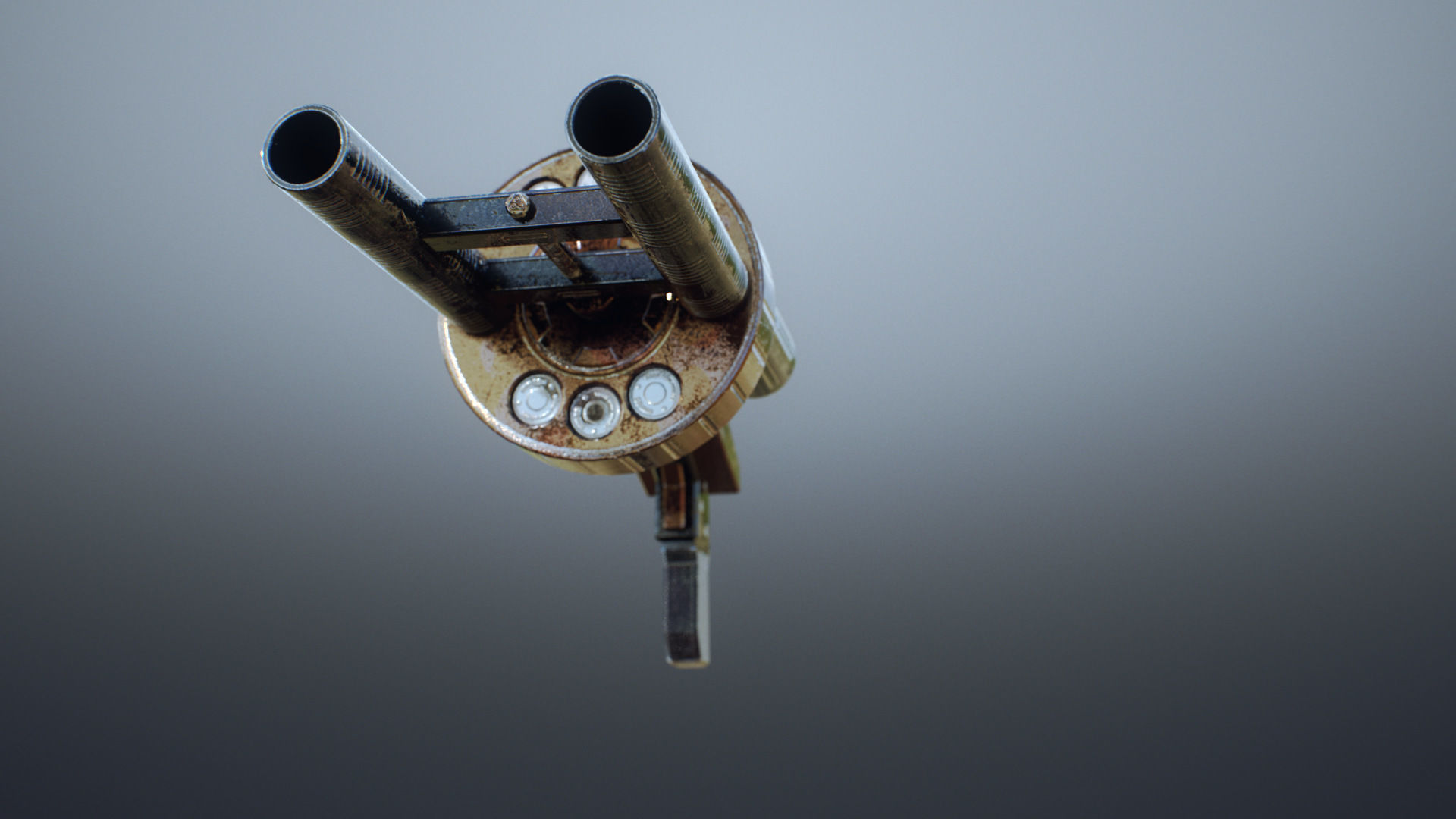 Gun Lowpoly PBR sci-fi weapon Low-poly 3D model_6