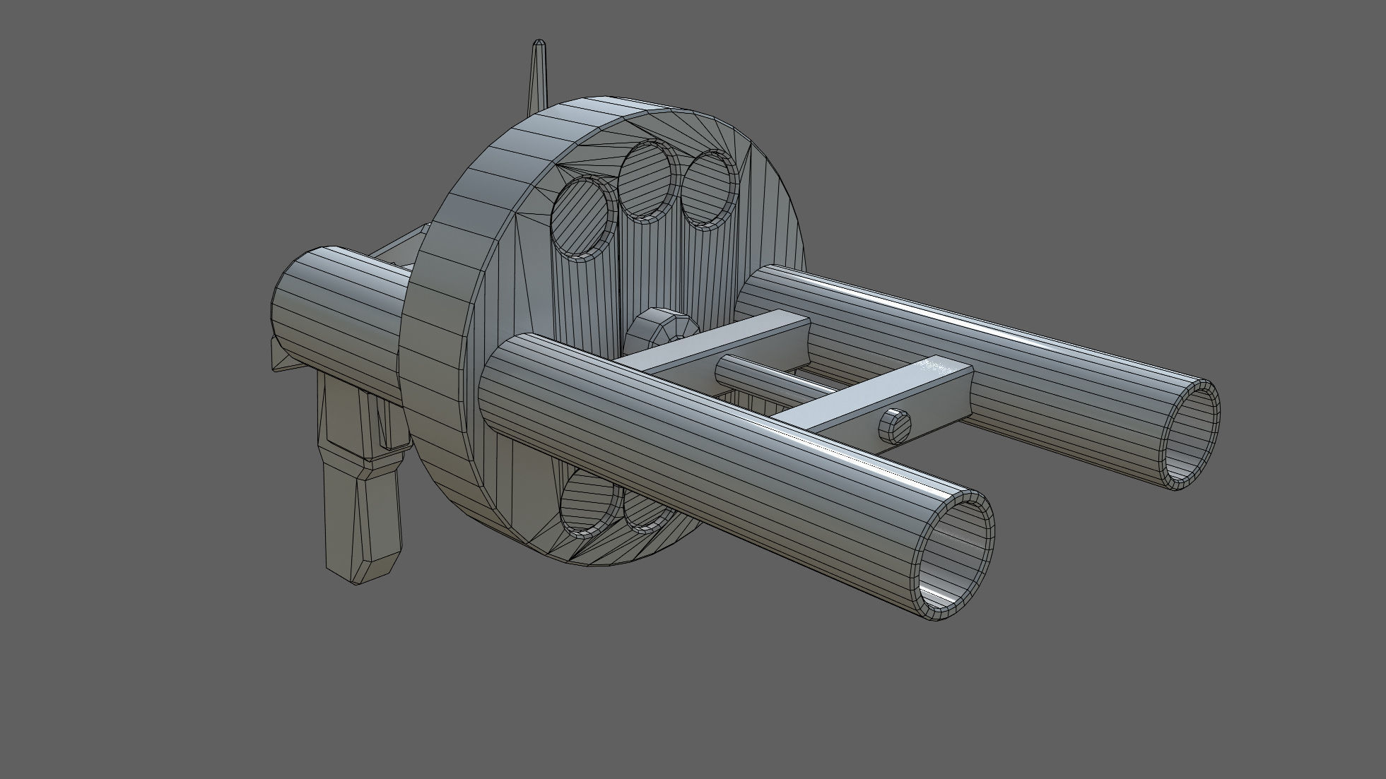 Gun Lowpoly PBR sci-fi weapon Low-poly 3D model_18