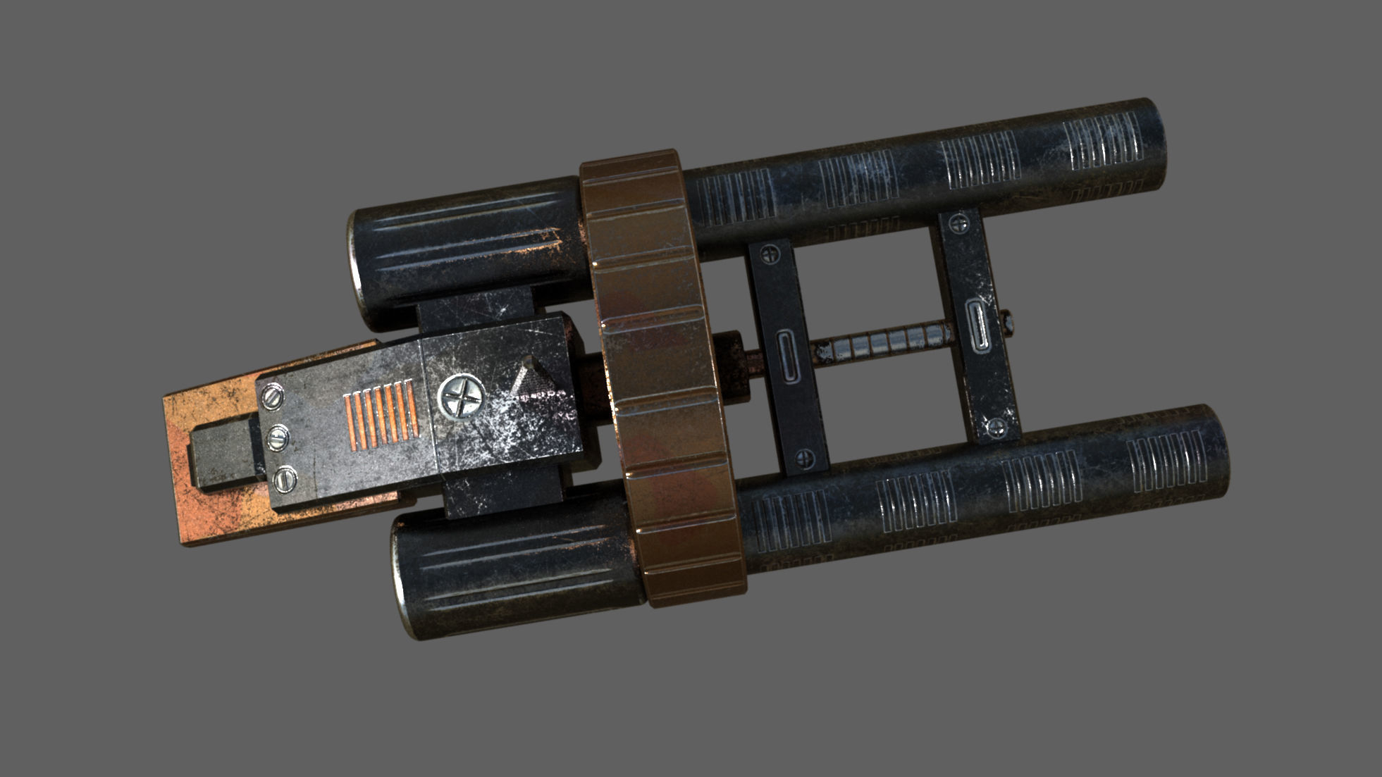 Gun Lowpoly PBR sci-fi weapon Low-poly 3D model_12