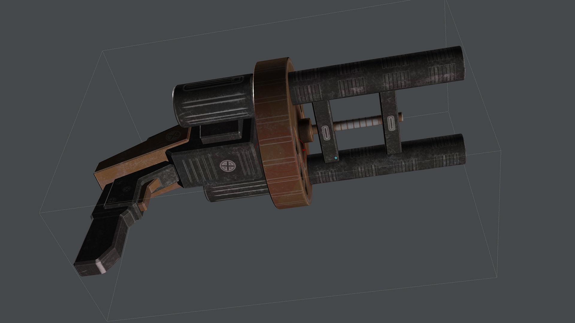 Gun Lowpoly PBR sci-fi weapon Low-poly 3D model_15