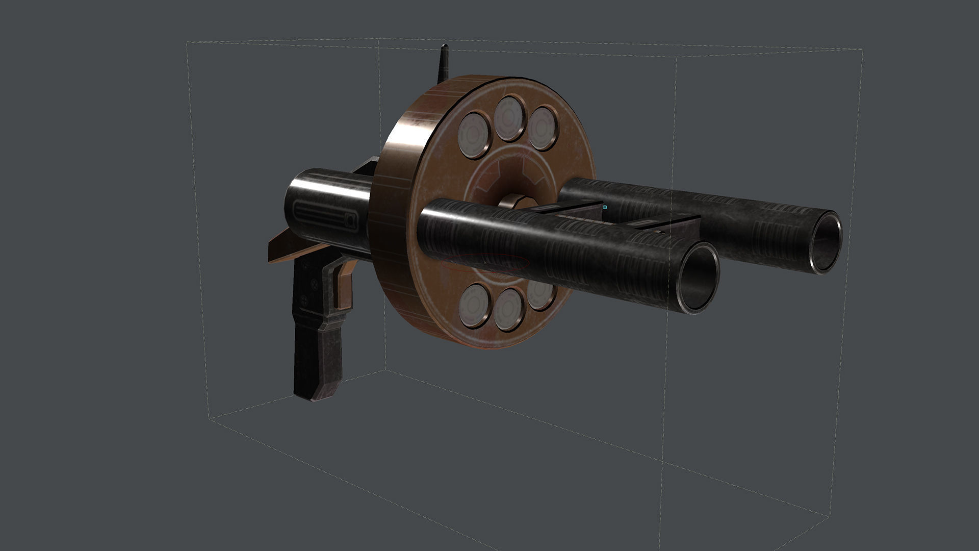 Gun Lowpoly PBR sci-fi weapon Low-poly 3D model_14