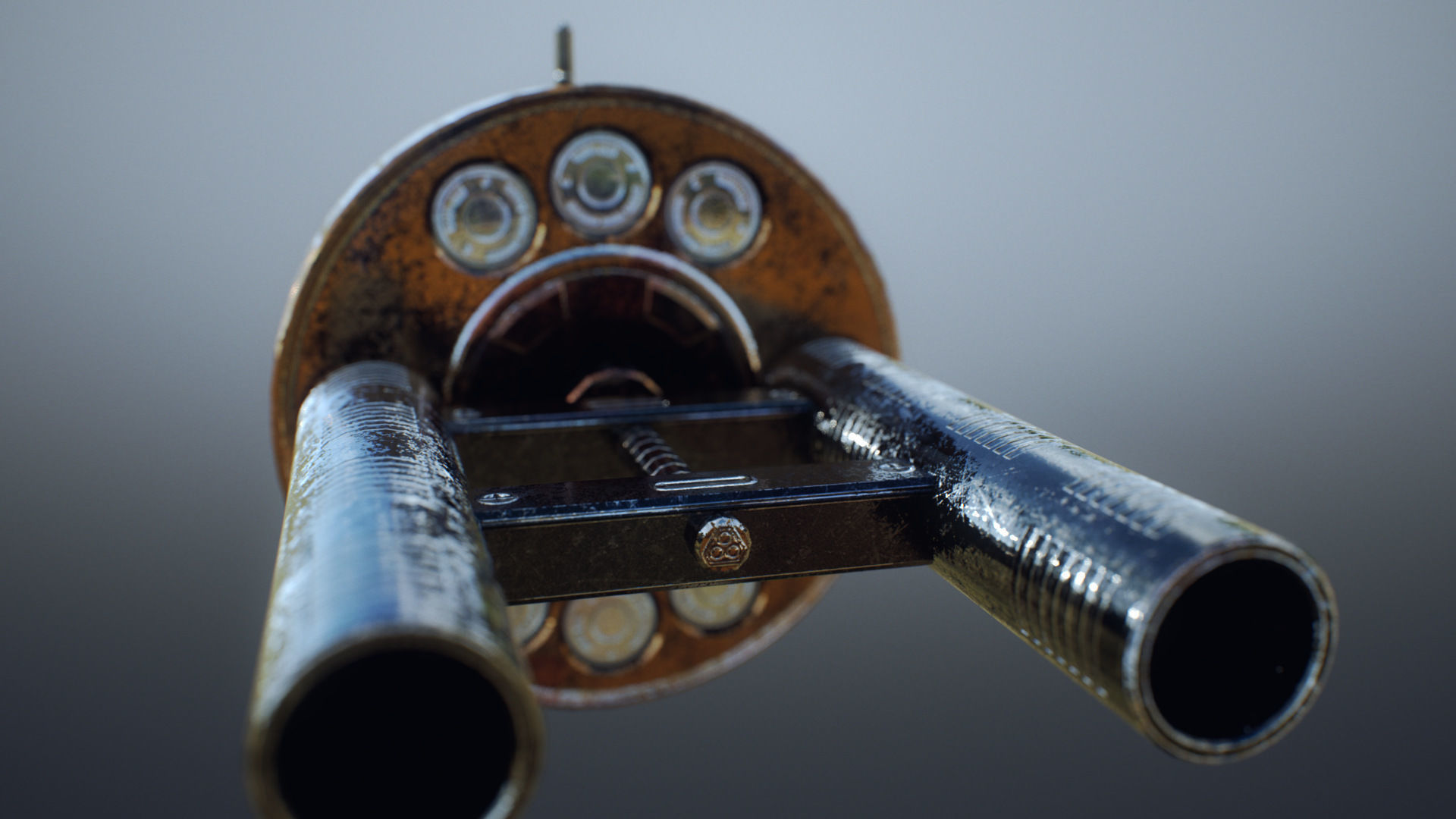 Gun Lowpoly PBR sci-fi weapon Low-poly 3D model_2