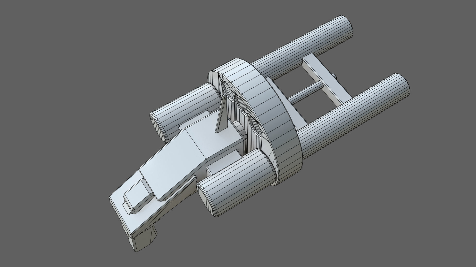 Gun Lowpoly PBR sci-fi weapon Low-poly 3D model_20