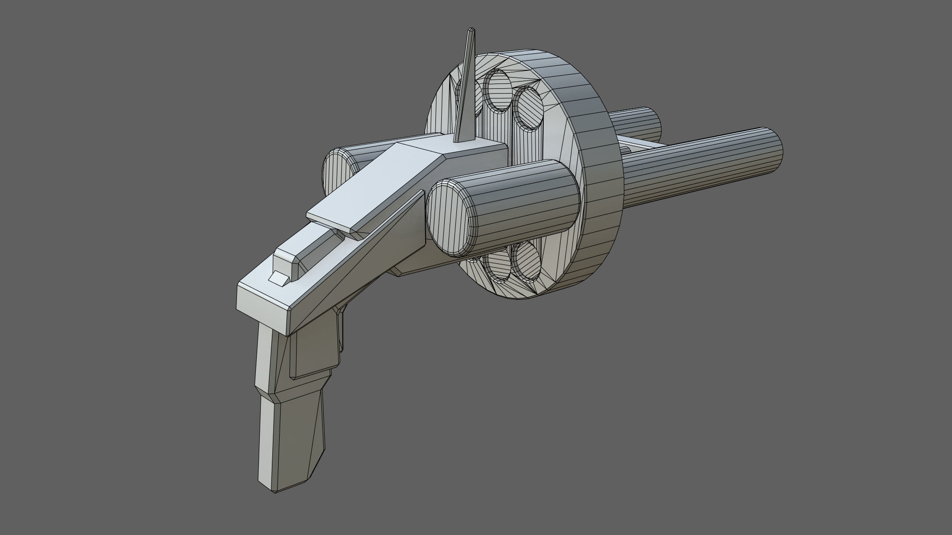 Gun Lowpoly PBR sci-fi weapon Low-poly 3D model_17