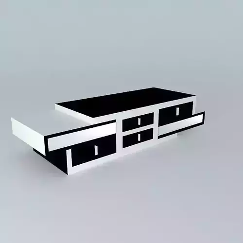 Modern TV Table Free 3D model