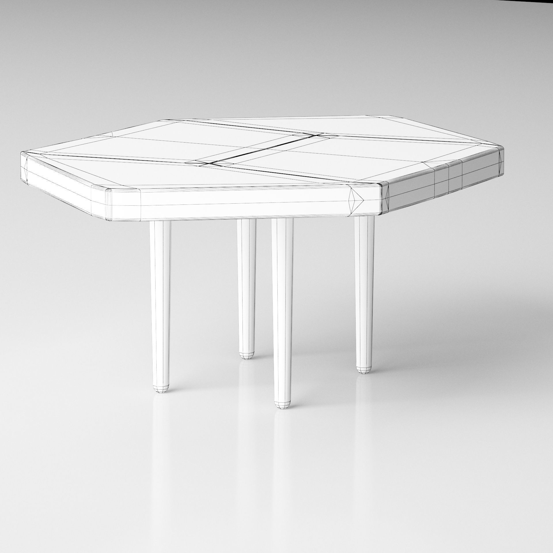 Coffee Table - High Quality Furniture 06 Low-poly 3D model_3