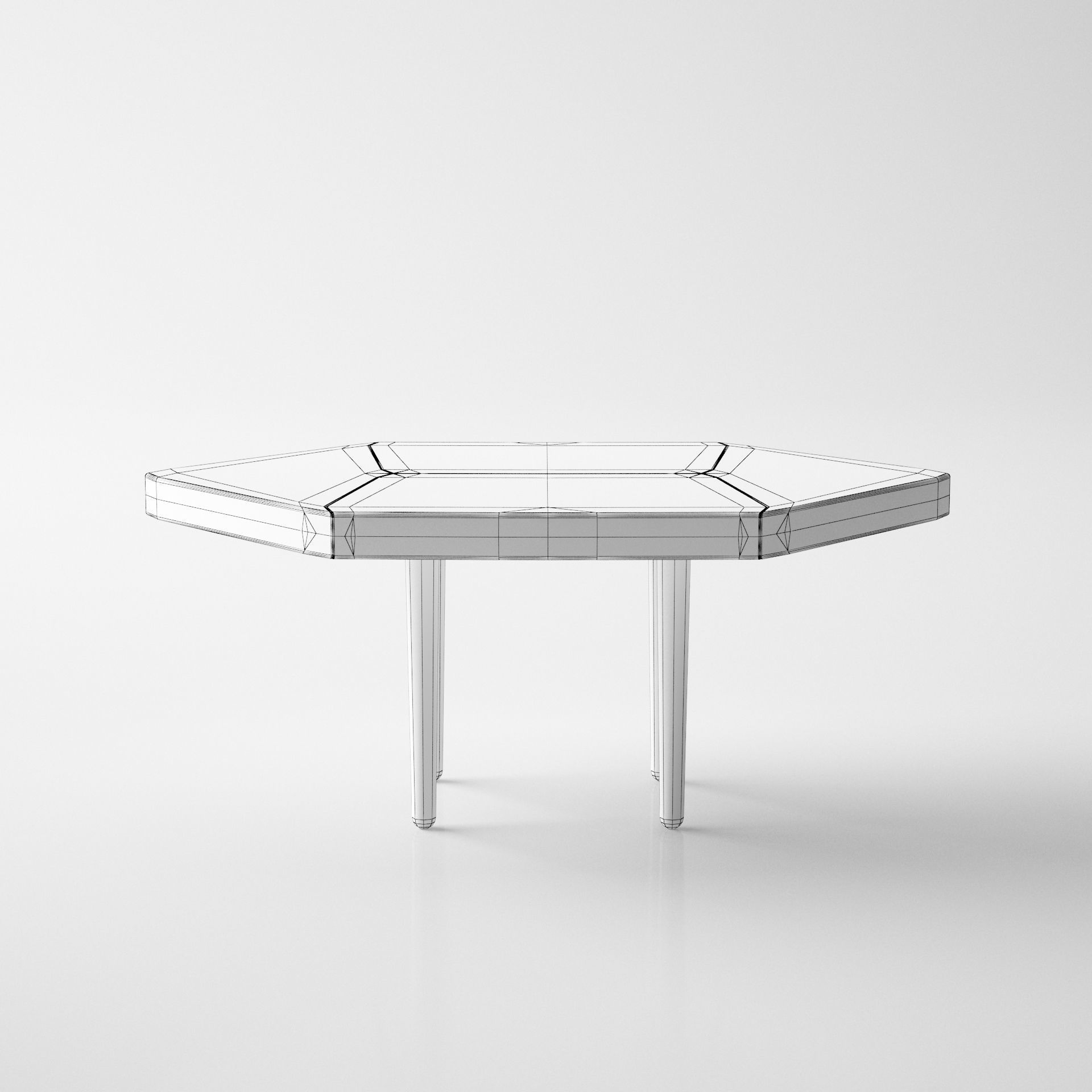 Coffee Table - High Quality Furniture 06 Low-poly 3D model_1