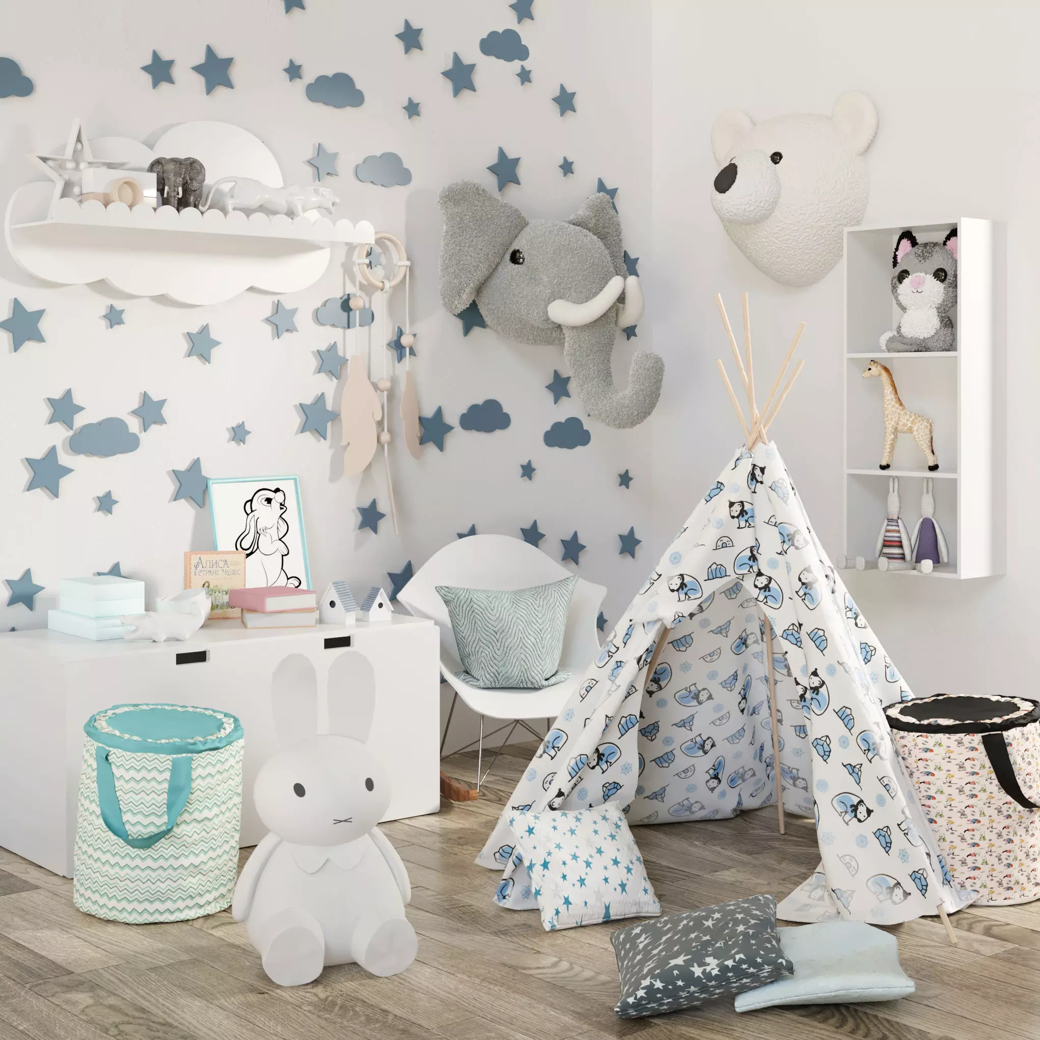 Decor for children room 3D model_0