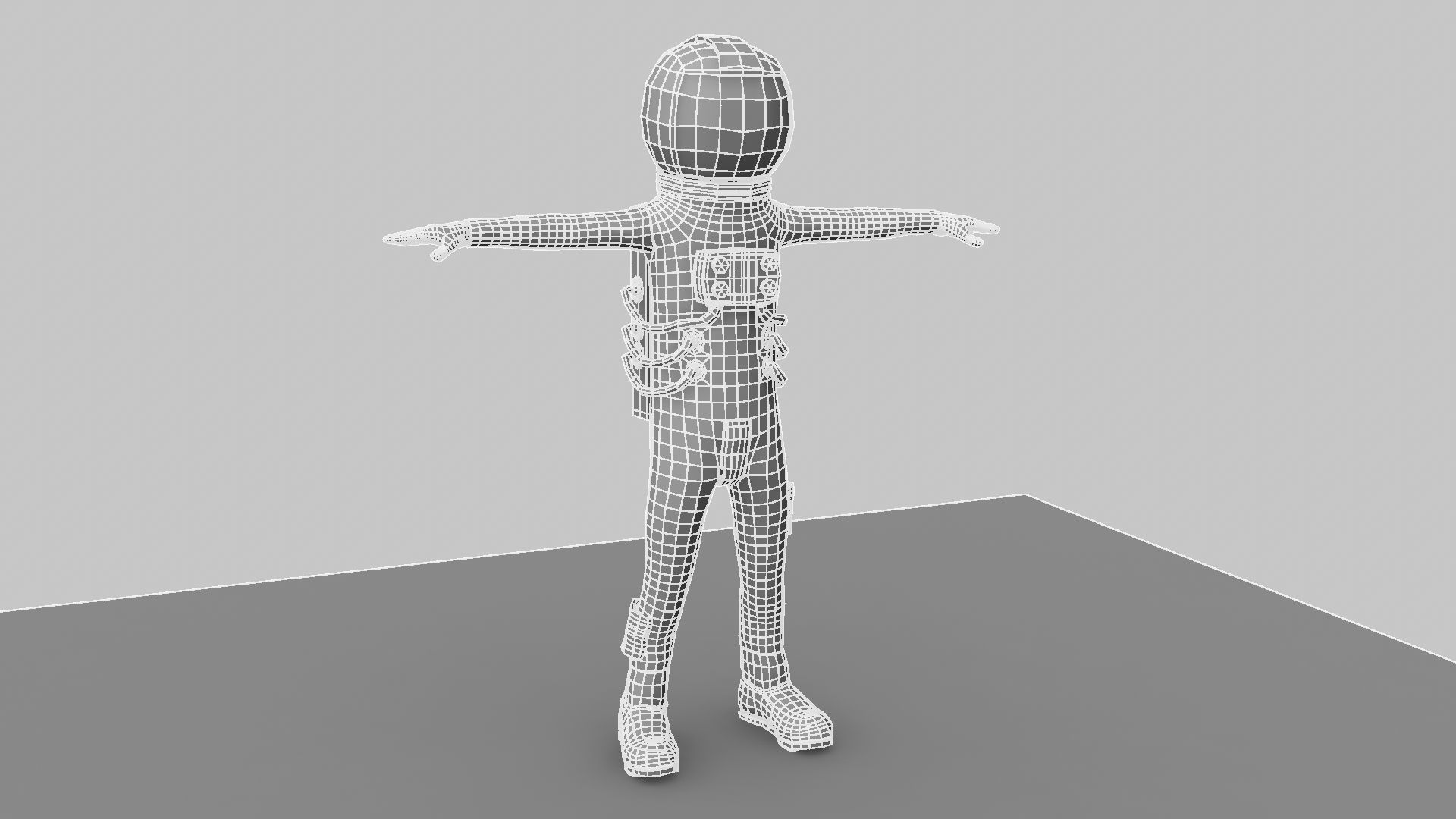 Astronaut Cartoon 3D model_25