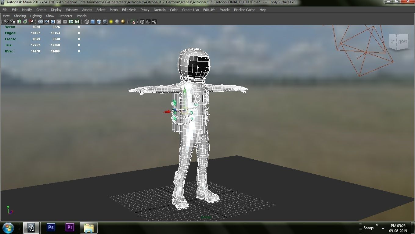 Astronaut Cartoon 3D model_13
