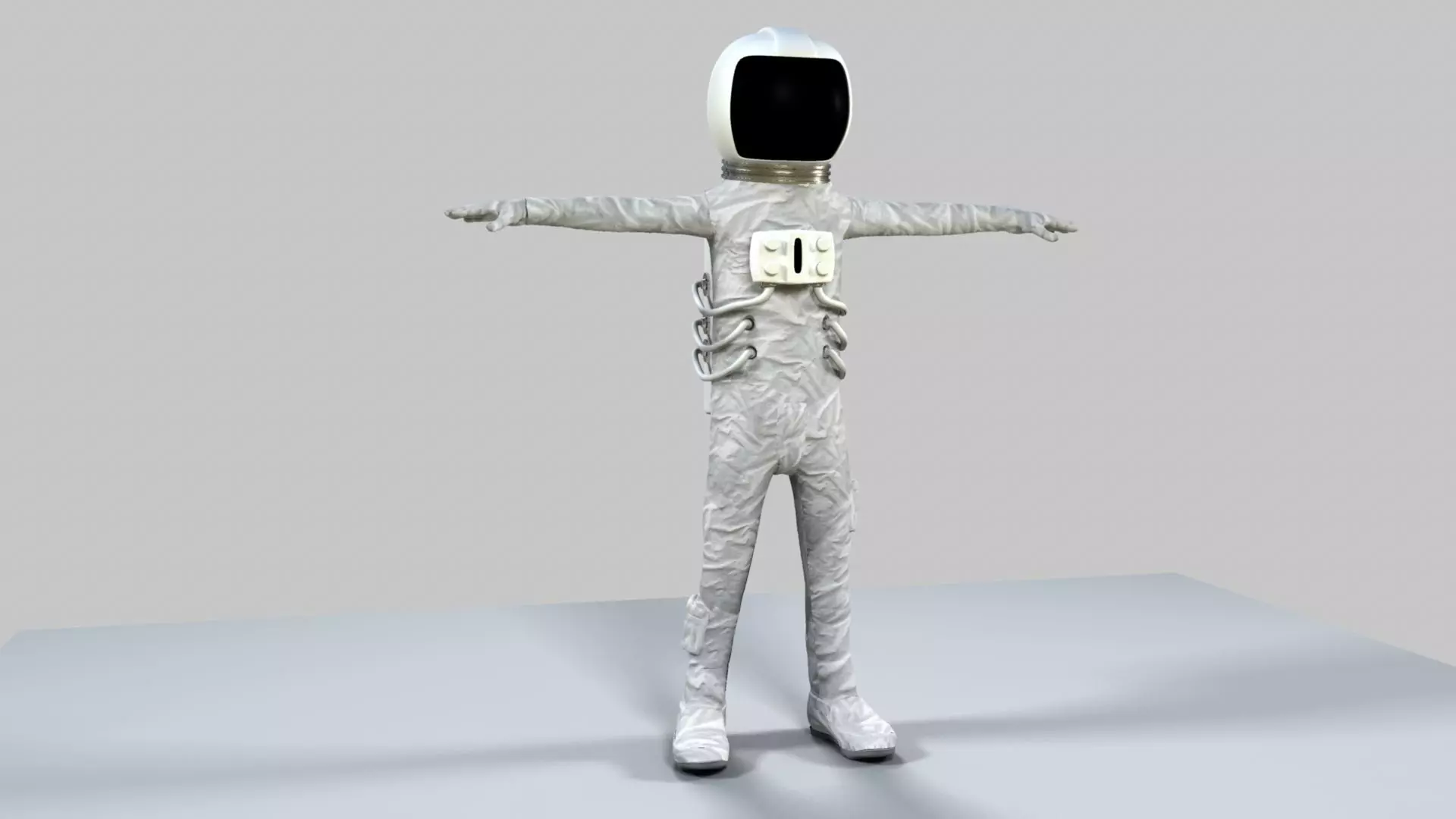 Astronaut Cartoon 3D model_0