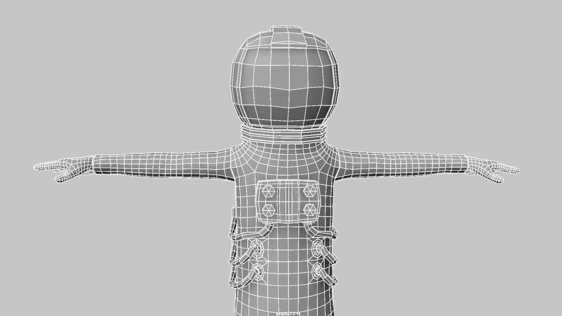 Astronaut Cartoon 3D model_6